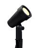 Nisa | rechte kap zwart prikspot | warmwit | 6 watt | dimbaar | OutdoorPro+ | 12 volt