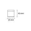 Avis | cirkel zwart grondspot | warmwit | 0,2 watt | OutdoorPro+ | 12 volt