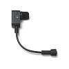 Connector hoofdkabel | 10 cm kabel | voeding --> hoofdkabel | OutdoorPro+ | 12 volt