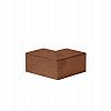 Hoekstuk voor U-profiel corten gelijkzijdig 6cm 10x10cm