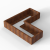 Bloembak corten Module+ L-vorm 60x240x150x42 cm
