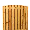 Grenen geschaafd plankenscherm 19-planks 15 mm, 180 x 180 cm, verticaal toog, groen geïmpregneerd.