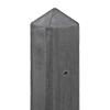 Betonpaal glad met diamantkop 10 x 10 x 190 cm, antraciet ongecoat, tussenpaal t.b.v. scherm 90 cm h