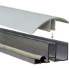 Vario aluminium zijprofiel incl. pvc kliklijst - 3,5 mtr