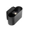 Corvo | wandlamp | ovaal zwart | up & down | warmwit | dimbaar | OutdoorPro+ | 12 volt