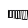 Hekwerk recht douglas type A, 178,5 x 73 cm, zwart gedompeld