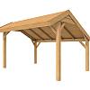 Douglasvision kapschuur Comfort 400 x 250 cm, onbehandeld.