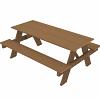NewTechWood picknicktafel, bladmaat 180 x 70 cm, Teak