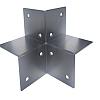 Houtverbinding driewegbalken hoekopening 85x85mm - zwart gepoedercoat