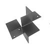 Houtverbinding vierwegbalken hoekopening 85x85mm - zwart gepoedercoat