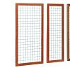 Hardhouten betonijzertrellis met maas 7,5 x 7,5 cm, in raamwerk 4,5 x 7,0 cm, 90 x 180 cm.