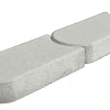 Graskantsteen Grijs 22x12x4,5cm