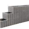 Rechthoekflor Grijs 40x60x25cm