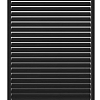 Vuren shutterscherm, 120 x 224 cm, zwart gespoten.