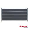 Modular composiet schuttingscherm Rock Grey/ alu 180x91cm