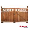 Belvedere bangkirai poort met trellis 300x180cm (incl. poortbeslag)