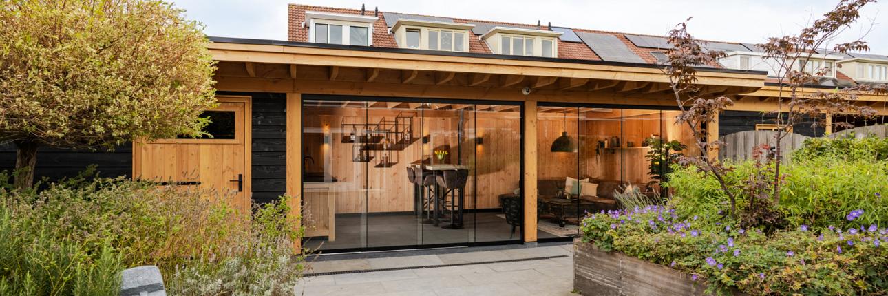 34478 tuinkamer met glazen schuifwanden
