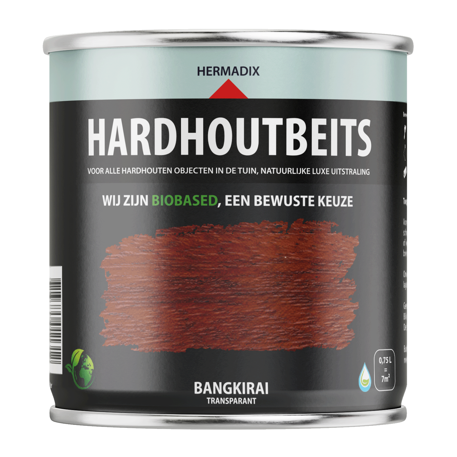hardhoutbeits bangkirai 750ml front klein 