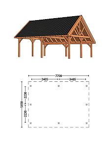Kapschuur De Hofstee XXL 7850x5950x4600mm (bxdxh)