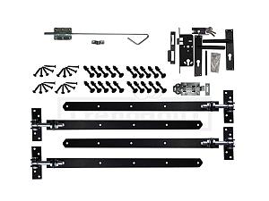 Beslagset zwart, opgeklampte deur dubbel