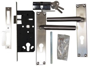 RVS dag- en nachtslot compleet