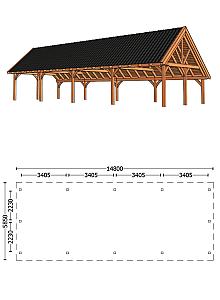 Kapschuur De Hofstee XXL 15050x5950x4600mm (bxdxh)