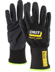 12 stuks Werkhandschoenen - Schuurbestendig - Heavy Duty - Gerecycled - Maat XL - Zwart