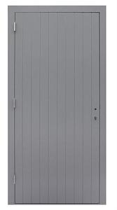 Hardhouten enkele dichte deur Prestige, rechtsdraaiend, 109 x 221 cm, grijs gegrond.