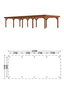 Buitenverblijf Toscane 12300x5450x2600mm (bxdxh)