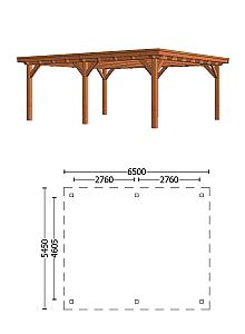 Buitenverblijf Toscane 6500x5450x2600mm (bxdxh)