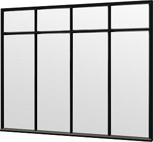 Steel Look raam zwart 2760x2200mm module C-02