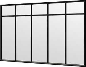 Steel Look raam zwart 3405x2200mm module E-02