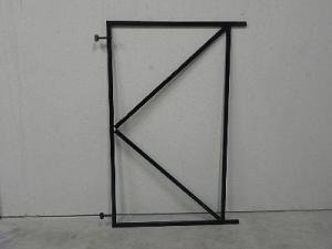 Verstelbaar poortframe 100-155 cm - Zwart gepoedercoat