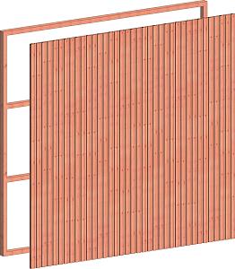 Wandmodule H rhombus profiel 2230x2200mm onbehandeld