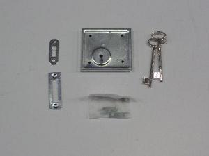 Opleg kelderbandslot met sleutels - 85x100mm - verzinkt