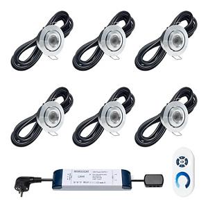 Verlichtingsset Toledo 6 spots t.b.v. Trend- en Topline overkapping - zwart