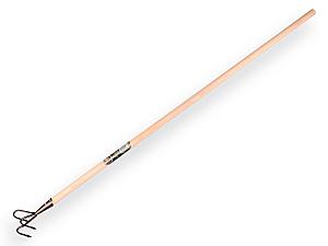 Krabber 3 tands met lanspunten, met steel 150 x 2,8 cm.