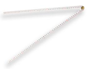 Duimstok 1 meter glasfiber wit.