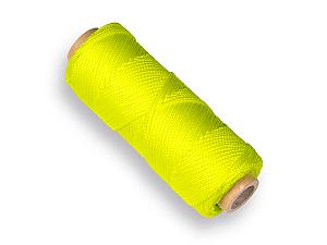 Uitzetkoord Nylon, 1,4 mm dik, fluor geel, 50 meter.