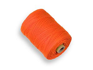Uitzetkoord Nylon, 1,5 mm dik, oranje, 200 meter, gevlochten koord.
