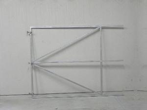 Verstelbaar poortframe 200-155 cm - 47 cm uit de hoek - Zwart