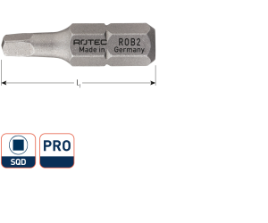 PRO Schroefbit vierkant Robertson SQD4 L=25 (2 st per set)