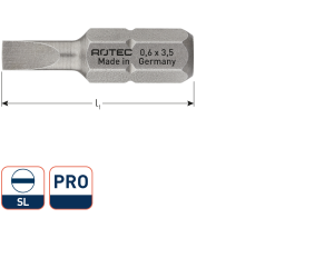 PRO Schroefbit Sleuf SL1,2x6,5 L=25 (2 st per set)