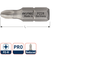 PRO Schroefbit Pozi PZ2R L=25 (10 st per set)