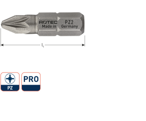 PRO Schroefbit Pozi PZ1 L=25 (10 st per set)