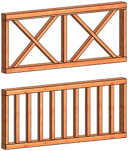 Veranda spijlen hekwerk onbehandeld (diverse maten)