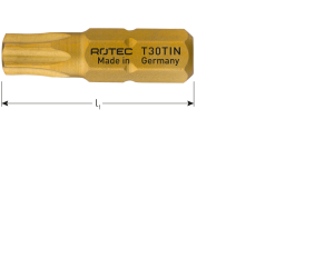 PRO Schroefbit Torx T9 L=25 TiN-gecoat (2 st per set)