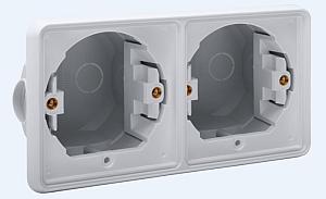 Hydro WD inbouwkader 2V horizontaal grijs