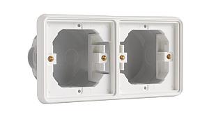 Hydro WD inbouwkader 2V horizontaal wit