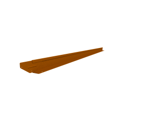 Rigidline corten hoogte 7,5cm - lengte 220 cm - incl. 3 platte grondpennen en verbindingsplaat
